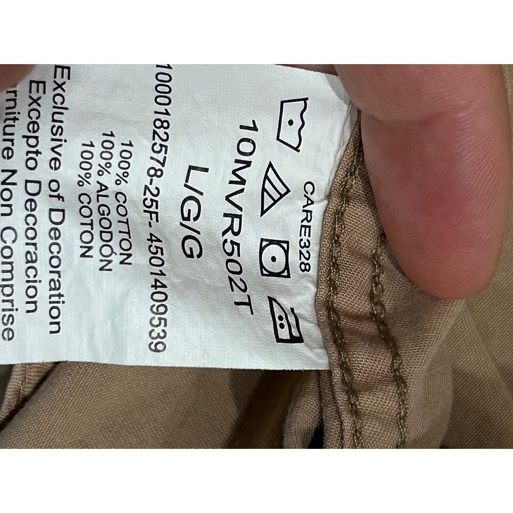 Country western cowboy casual Fall Beige light brown button down - Picture 5 of 5